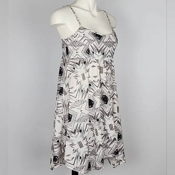 Volcom Asymmetrical Dress Adjustable Spaghetti Straps Patterned Cotton  Size M - Picture 2 of 12